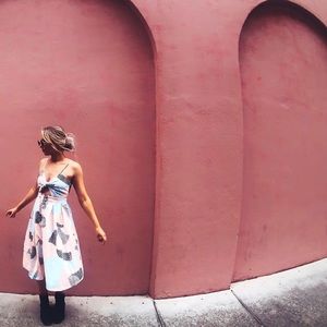 Midi Dress with Cutout